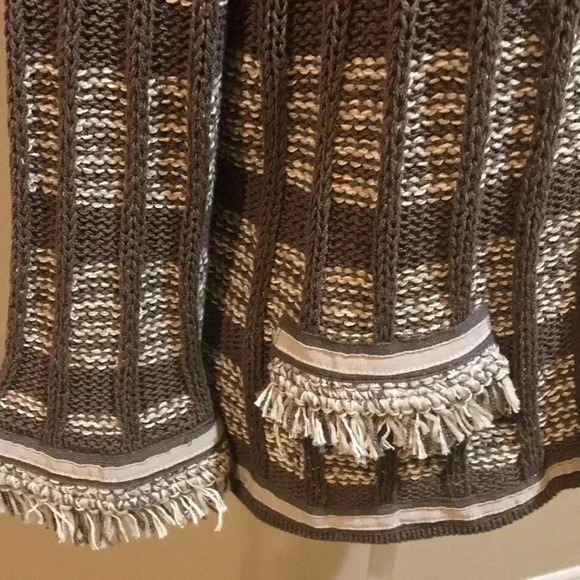 Chico’s Cotton Blend Open Front Cardigan w/Faux Pockets Bell Sleeves-Size 3 - Picture 10 of 11